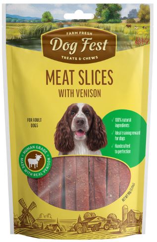 DOGFEST – MEAT SLICES WITH VENISON 90GM