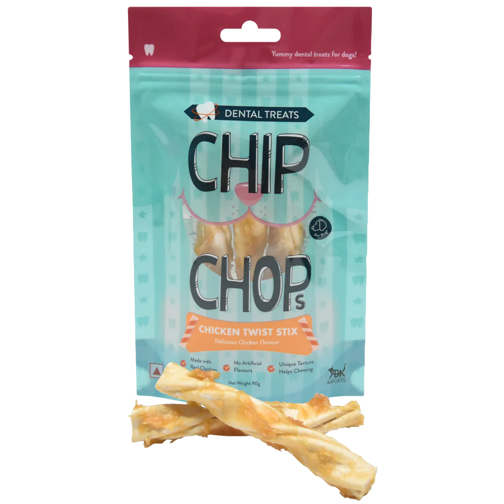 CHIP CHOPS CHICKEN TWIST STICK DELICIOUS CHICKEN FLAVOUR 90G – CC1304