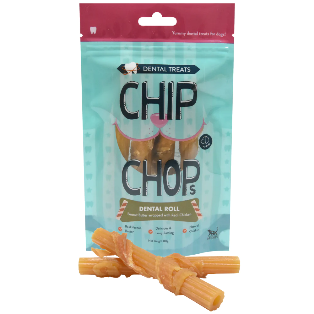 CHIP CHOPS DENTAL ROLL PEANUT BUTTER WRAPPED WITH REAL CHICKEN 80G – CC1306